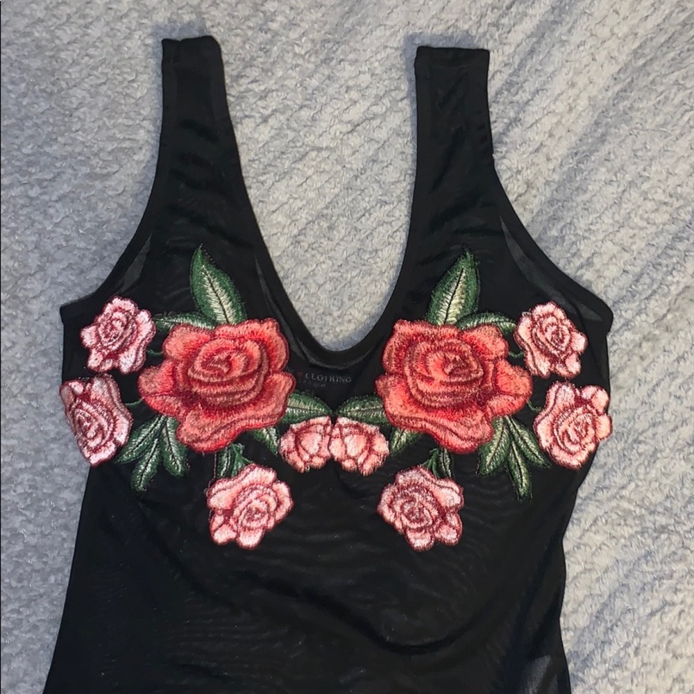 Rose sheer bodysuit